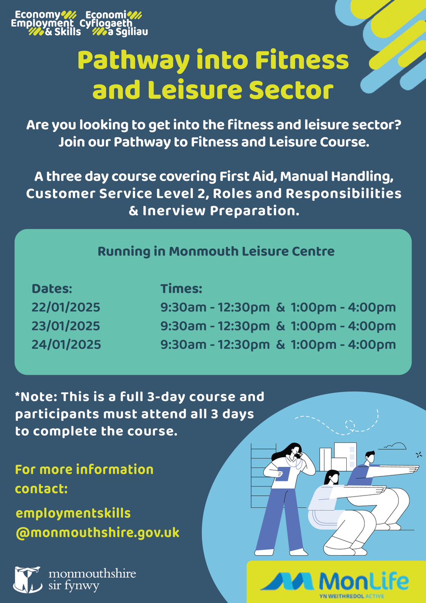 𝗣𝗮𝘁𝗵𝘄𝗮𝘆 𝗶𝗻𝘁𝗼 𝗙𝗶𝘁𝗻𝗲𝘀𝘀 𝗮𝗻𝗱 𝗟𝗲𝗶𝘀𝘂𝗿𝗲 𝗦𝗲𝗰𝘁𝗼𝗿

Are you looking to get into the fitness and leisure sector?

Join our Pathway into Fitness Leisure Sector course now!

Use our referral pathway to sign up for this course: forms.office.com/r/7SNsHRuEFD