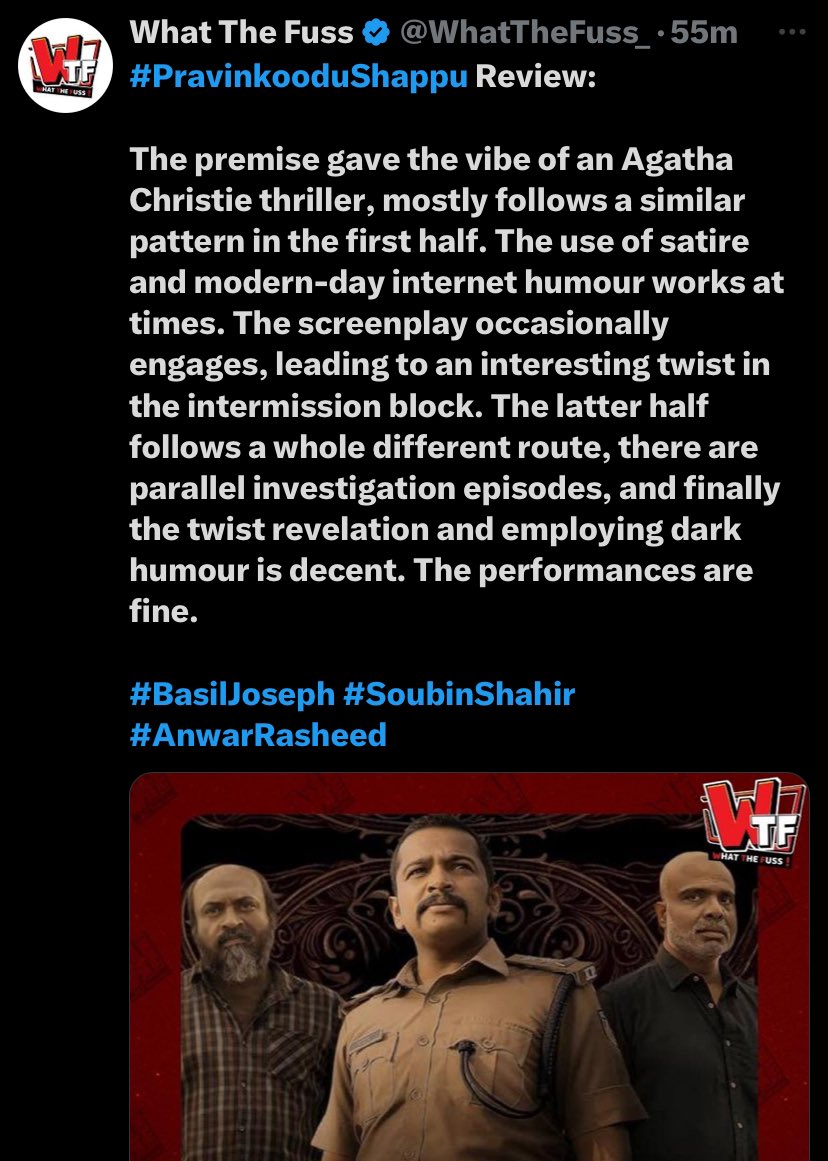 Chandinian's tweet photo. Great movie!
Fun, comedy, thrill!!
My God @IamChandini  is the best!
One of the best movie of 2025 so far!
Good first half &amp; great second half .
#PravinkooduShappu https://t.co/FfRcQkw6sc