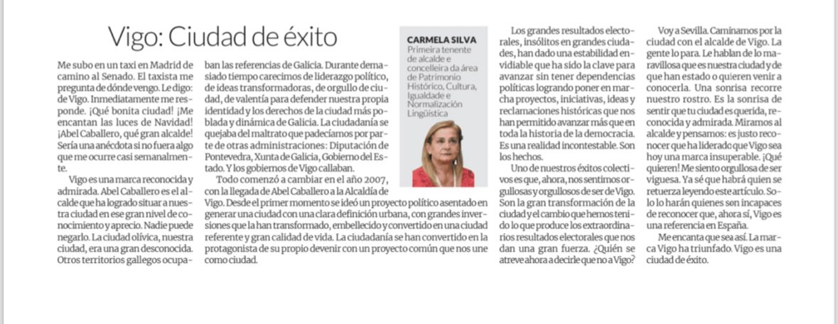 Aunque a algunos y algunas les enrabiete. Es así. Vigo, imparable.