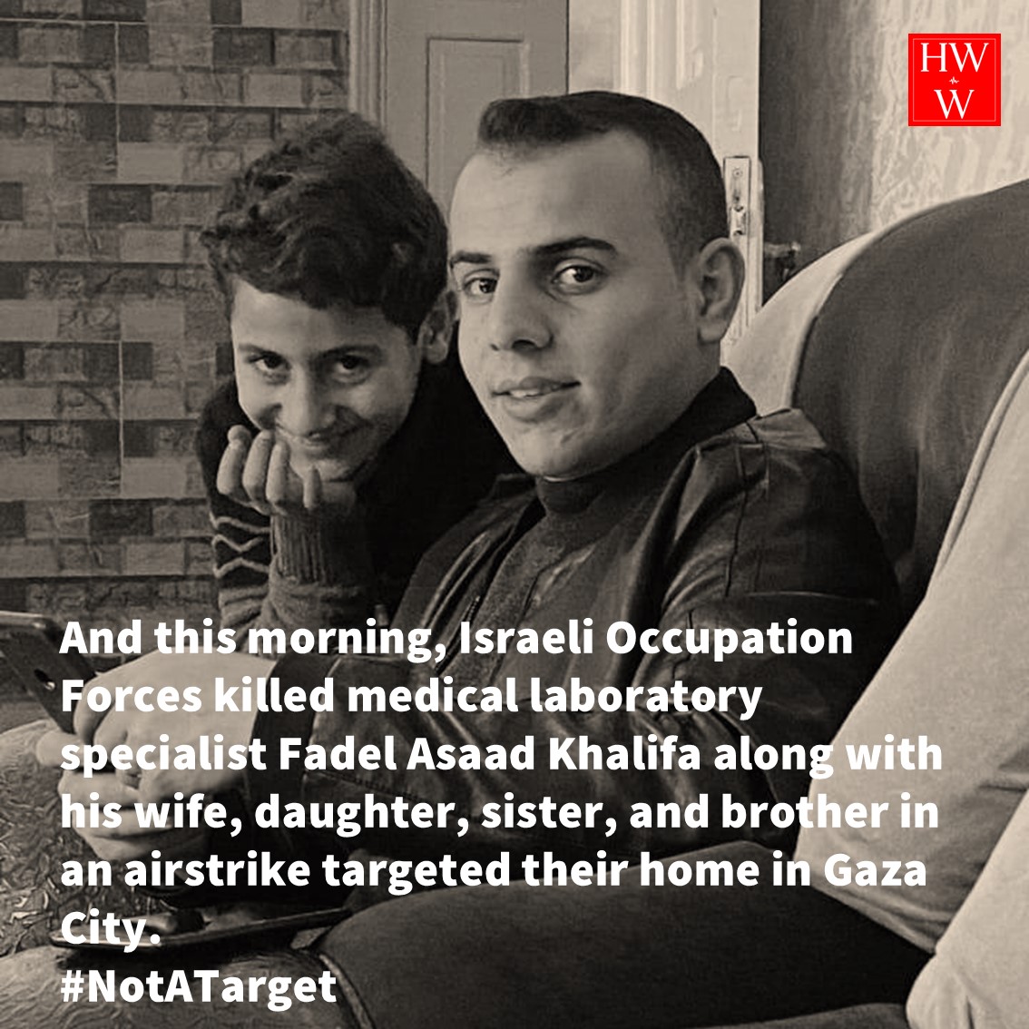 HCWWatch's tweet photo. Despite the announcement of a ceasefire in Gaza, Israel continues to kill the healthcare workers.
#NotATarget https://t.co/GBCNjgKhOn