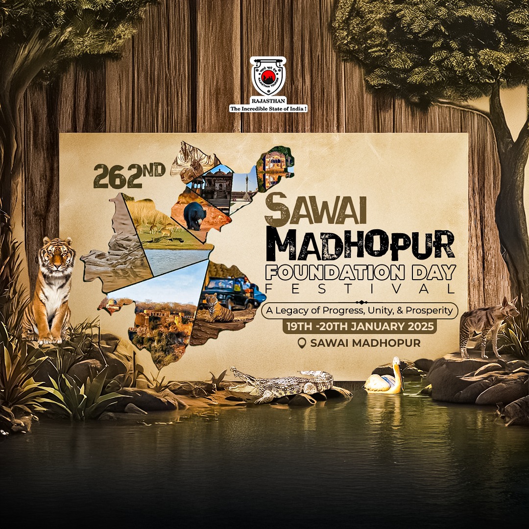 my_rajasthan's tweet photo. The historic city Sawai Madhopur, the gateway to Ranthambore, marks its 262nd Foundation Day with pride, joy, and cultural festivities. Come, and experience the magic of this land to honor the rich heritage, folk performances, and tradition that unites the Rajasthan.
(1/2) https://t.co/bc3i2BHVn7