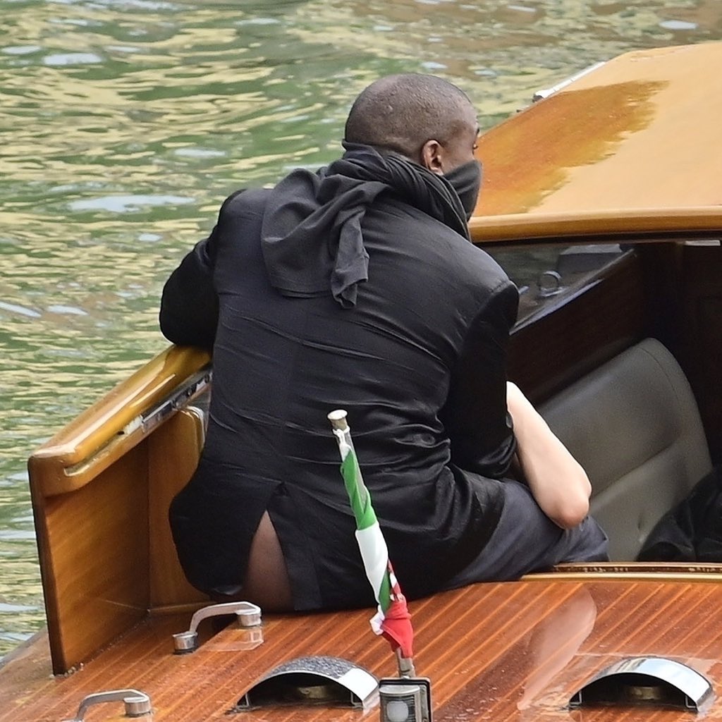 creepydotorg's tweet photo. Throwback to when Kanye West was spotted getting topped off in Italy by wife Bianca Censori.  

One of the most Ye things you'll ever see 😅 https://t.co/RzjPx7LEFM