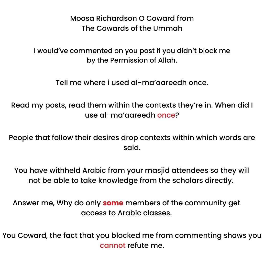 sfsglobalaid's tweet photo. #path #of #the #salaf #bakkah #publications #al #masjid #shamsi #abu #khadeejah #iyyad #moosa #speakerscorner #hydepark #markaz #praise #criticism #saafiqah #exposed #accusations #against #scholars #students #knowledge #manhaj #bidah #tawheed #innovation #misguidance #refutation https://t.co/A94AK4CCe8