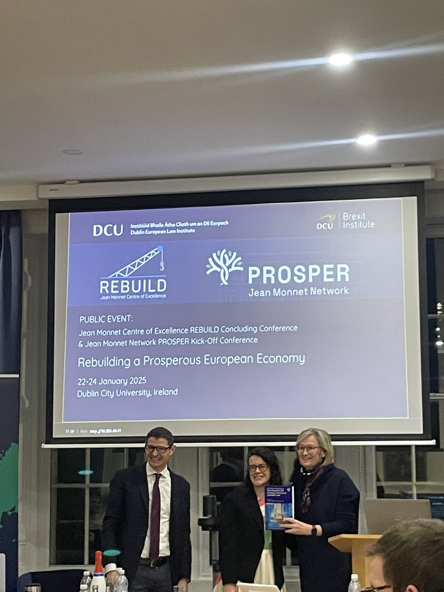 DCU_Brexit_Inst's tweet photo. We extend our thanks to Mairead McGuinness, former European Commissioner for Financial Stability, Financial Services, and Capital Markets Union, for delivering the keynote speech at this conference.

#JeanMonnetNetwork #PROSPER https://t.co/JJW5DrX9H8
