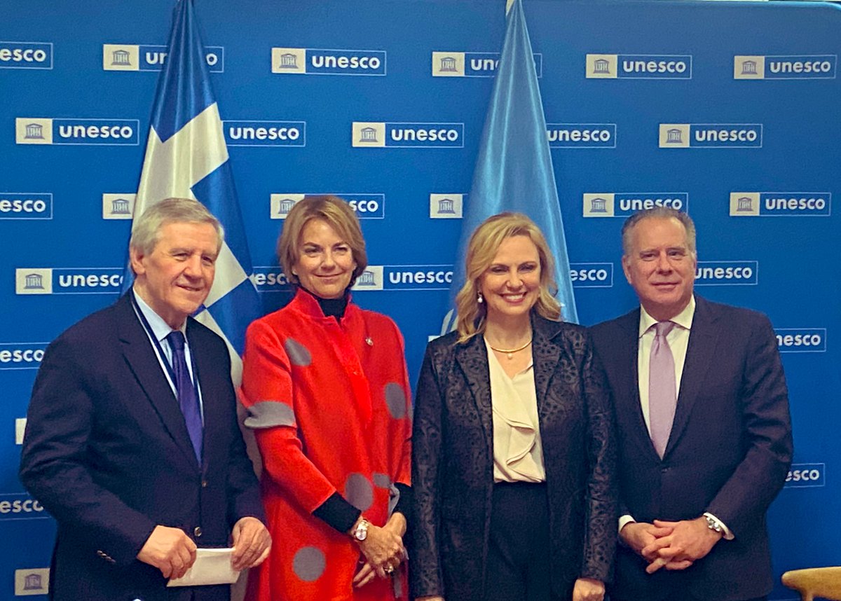 CKokkinakis's tweet photo. Big thanks to the Ambassador of #Greece to @UNESCO @GKoumoutsakos  for today’s excellent event with the President of @DelphiEconForum Symeon Tsomokos ADG @gabramosp and @melistou on Culture &amp; Creativity in the age of #AI 

#EU AI Act  #HumanRights #trust 
@EUatOECD_UNESCO https://t.co/xF4fBjeaC1