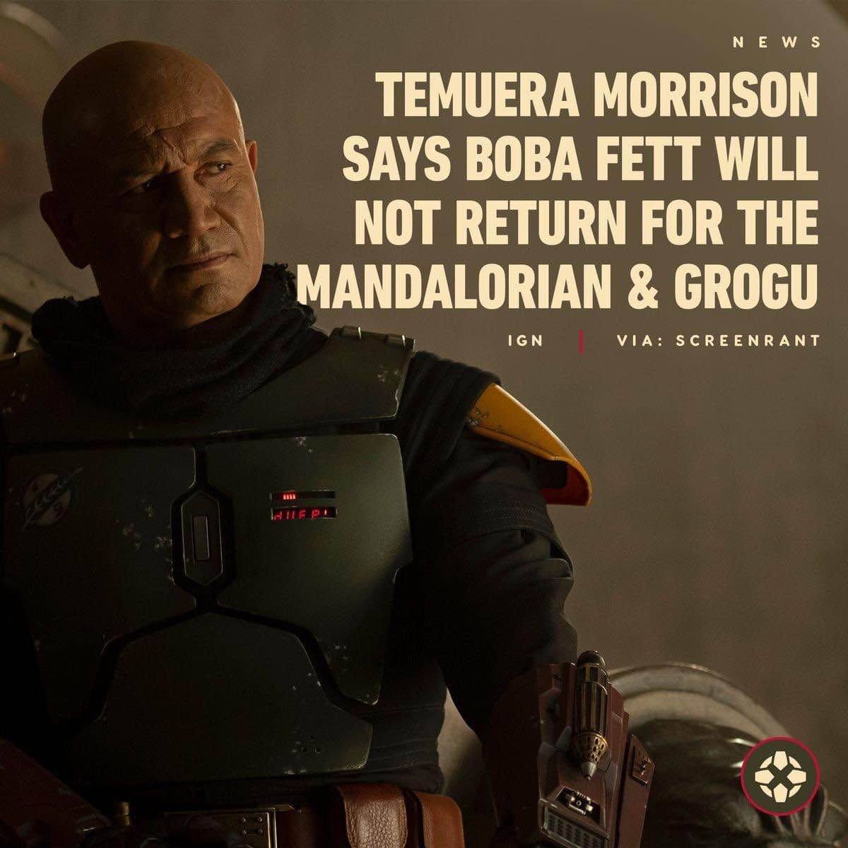 Gutted, man. Temuera deserved so much better
