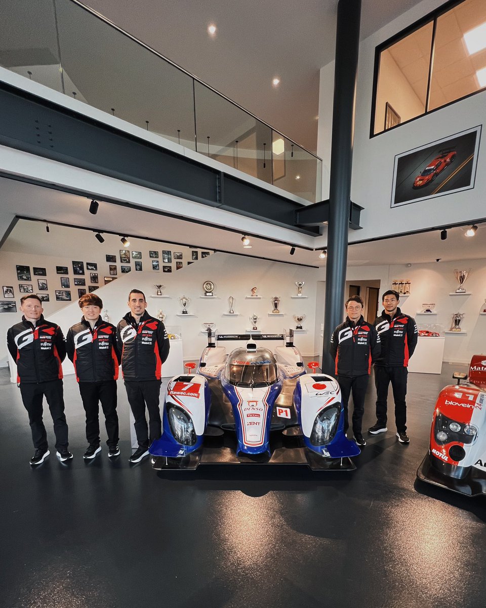Oreca's tweet photo. 🤩 Special guests came to visit us today 👋 
—
#Toyota #ToyotaTS030 #TS030 #Technocentre #ORECA https://t.co/KucJSRhU9I