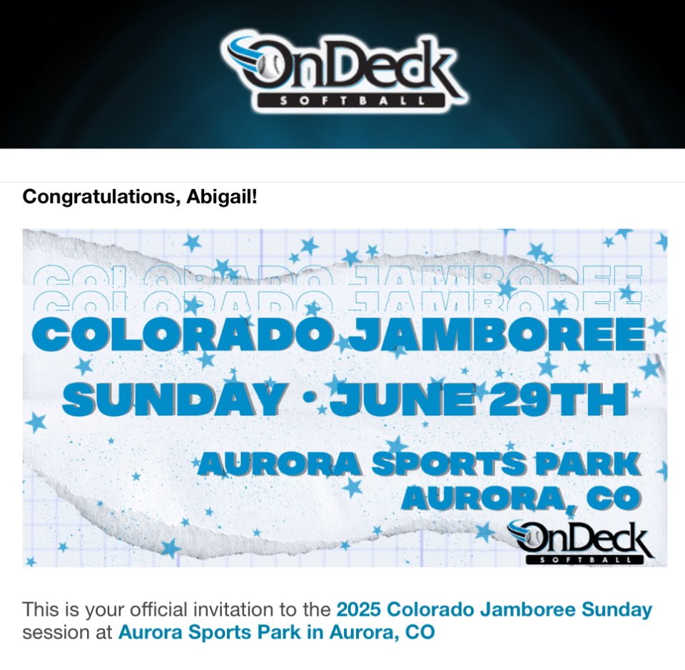 Abby Chapmond (@achapmond_2027) on Twitter photo Super excited and thankful to be invited back to THE <a href="/ondecksoftball/">OnDeck Softball 🥎</a> Colorado Jamboree this summer! <a href="/2026Epic/">Epic National 18U (Burnett /Smith)</a> <a href="/Epic__SB/">Scotty Smith</a> Super excited and thankful to be invited back to THE <a href="/ondecksoftball/">OnDeck Softball 🥎</a> Colorado Jamboree this summer! <a href="/2026Epic/">Epic National 18U (Burnett /Smith)</a> <a href="/Epic__SB/">Scotty Smith</a>