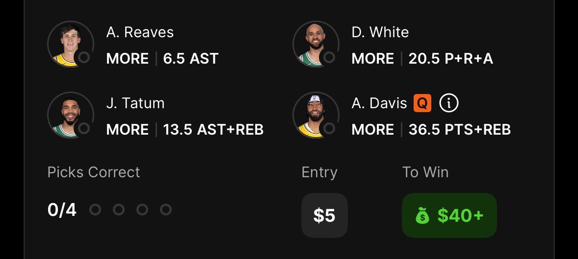 SpencersProps's tweet photo. Lakers vs Celtics 🔒👀 https://t.co/P7rTh9mpXe