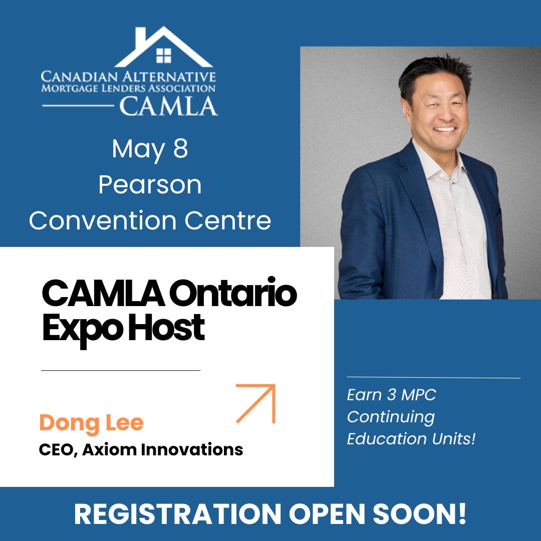 Join Dong Lee, CEO, Axiom Innovations, once again as our host for the 3rd annual ON Expo May 8, Pearson Convention Centre!

Mark your calendar and stay tuned for more event details, including our stellar lineup of speakers!

#camlaONexpo2025 #conference #tradeshow #Toronto #CAMLA