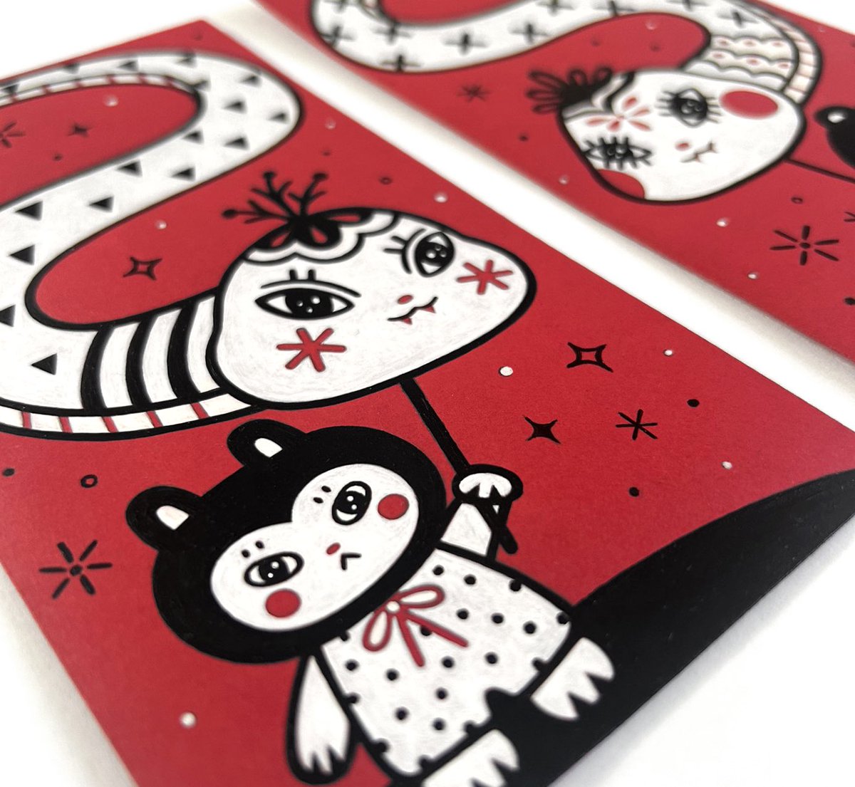 Andrea Kang (@harlow_bear) on Twitter photo “The Wishers” for the 10th annual Red Envelope Show curated by <a href="/grumpybert/">Grumpy Bert</a> opens next Sat Feb 1st @harmanprojects 210 Rivington St 6-8pm ✨🐍🧧✨ “The Wishers” for the 10th annual Red Envelope Show curated by <a href="/grumpybert/">Grumpy Bert</a> opens next Sat Feb 1st @harmanprojects 210 Rivington St 6-8pm ✨🐍🧧✨
