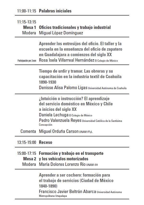 _ALIHS's tweet photo. 📢[Coloquio] CAPACITACIÓN PARA EL TRABAJO EN MÉXICO, SIGLOS XIX Y XX: Historias de la formación de obreros, artesanos, servidores y técnicos

Coordinación: María Dolores Lorenzo Río y Miguel López Dominguez

📆 20/febrero/25

⏰11 a 17:30 h

📍Salón de Actos https://t.co/I4QpWr6JIx