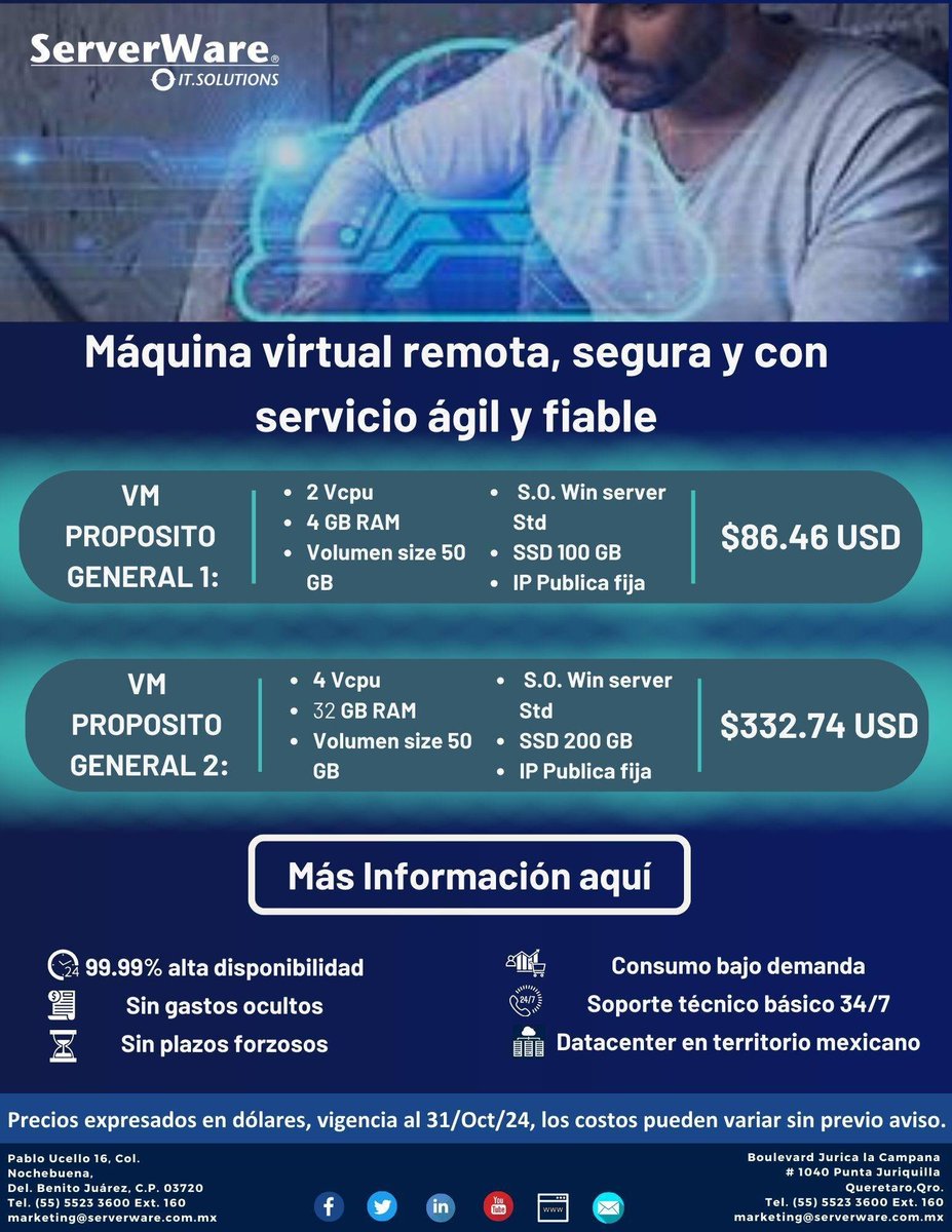 ¿Porque las empresas eligen las soluciones de VDI?

Para mejorar la escalabilidad, centralizar la gestión de escritorios y garantizar la accesibilidad remota.

Moderniza la Nube y Optimiza los costos.

¡Contacta con un experto!

#ServerWare #maquinasvirtuales #virtualmachines