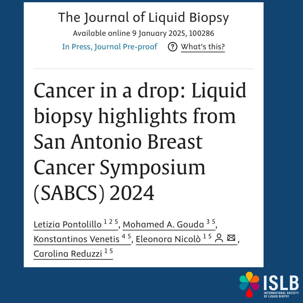 isliquidbiopsy's tweet image. 🚨 #LiquidBiopsy Highlights from SABCS 2024 🚨

Key insights on ctDNA and MRD in breast cancer:

🧬 MRD Monitoring: Early detection of recurrence with ctDNA (ZEST, SURMOUNT, ALIENOR).

🧬 Predictive Biomarkers: ctDNA-driven therapy guidance (PIK3CA, ESR1, AKT pathways).

🧬