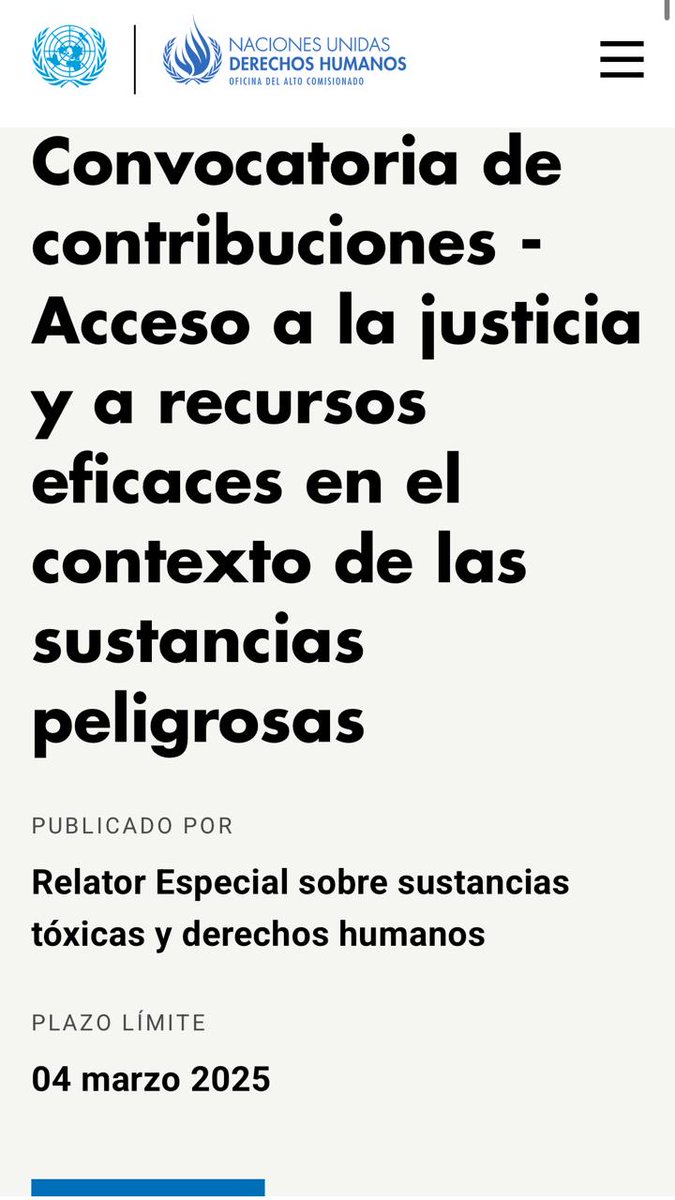 CalderonGamboa's tweet photo. 🌍 Acceso a la Justicia en casos de Tóxicos!
📣 ¡CONVOCATORIA DE INSUMOS!
Para fortalecer marcos legales y mejorar recursos.
💡 Temas:
➡️ Jurisprudencia
➡️ Instrumentos
➡️ Carga de la prueba
➡️ Barreras e impactos
➡️ Reparaciones
📩 Plazo: 4 marzo 25
🔗https://t.co/PrRNeedd2U https://t.co/TPTsg8GZ8V