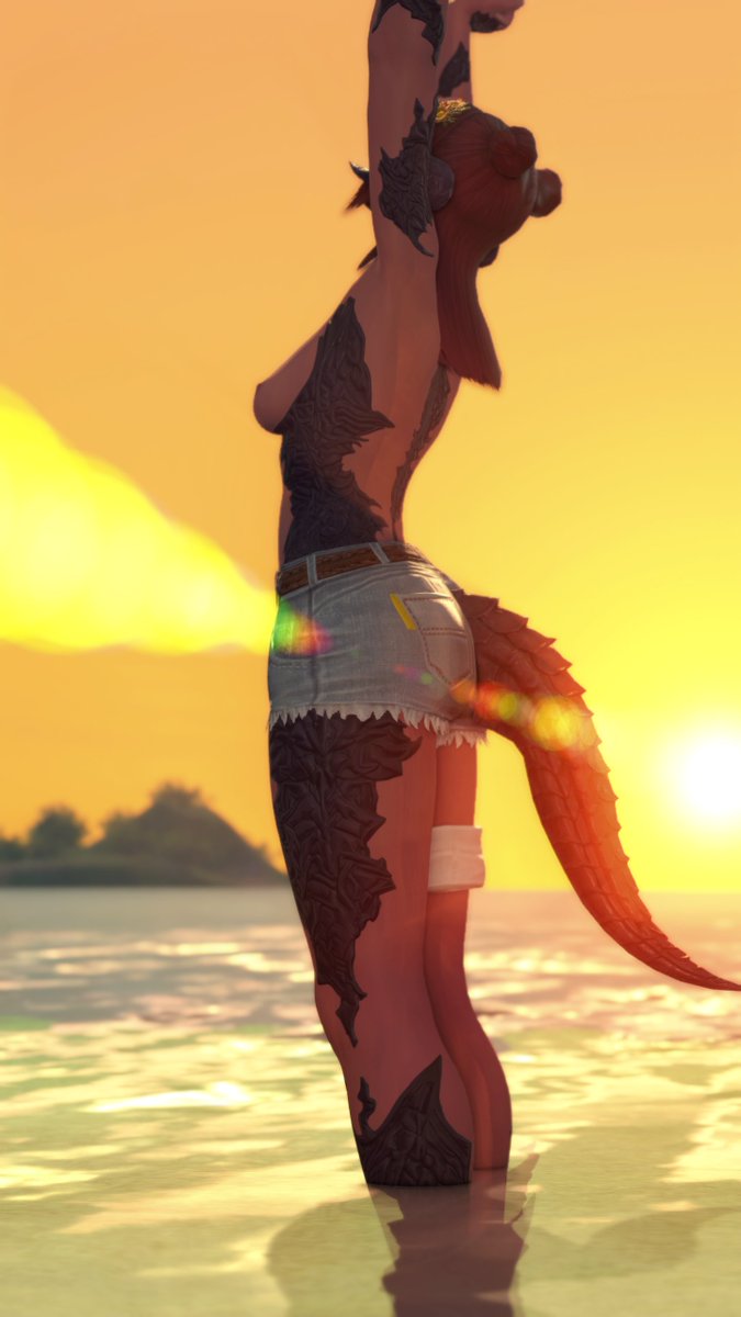 Cinduruva's tweet photo. took an alt from ARR to EW and through Island Sanctuary just to get em in the island short shorts. pain in the ass.

would i do it again? absolutely. https://t.co/IEaL7RaNpH