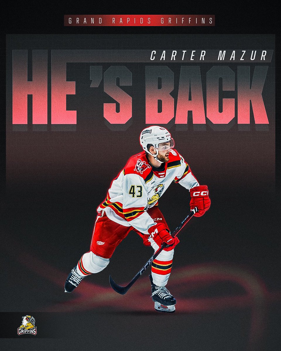 griffinshockey's tweet photo. Let’s make it official… HE’S BAAAAACCCCCKKK 👀😏 #GoGRG https://t.co/5DRtaLp9Ps