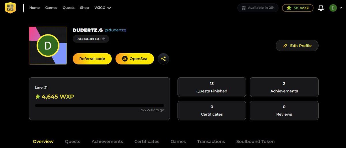 Dudertz_G's tweet image. Yaaas, just minted my 1st SBT and I am now a W3KeyHOLDER! Join me for exclusive perks, epic wins, and a savage yet supportive community! Use my limited referral code: 

1.W3GG-bA6Antxe 
2.W3GG-Cpj2ORiG 
3.W3GG-ZUJ13dgQ 
4.W3GG-v5n3Umkd 
5.W3GG-LEJ5kgHm  

#minturw3key
