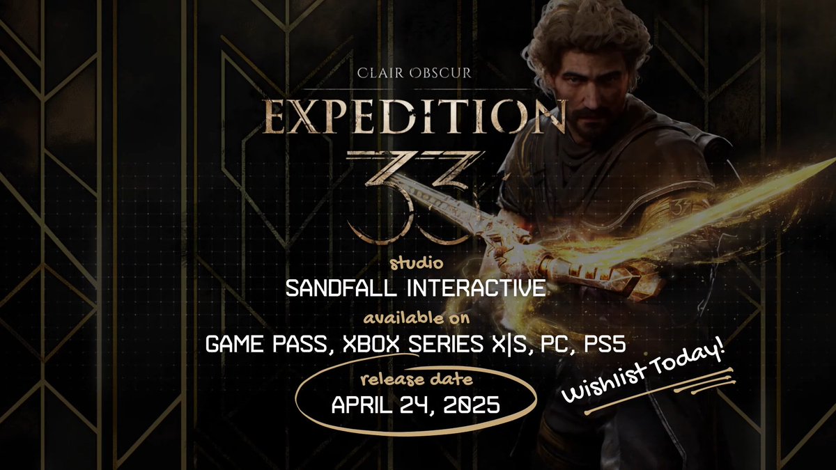 shinobi602's tweet image. Clair Obscur: Expedition 33 launches on April 24, 2025

#Xbox #XboxDeveloperDirect #PS5