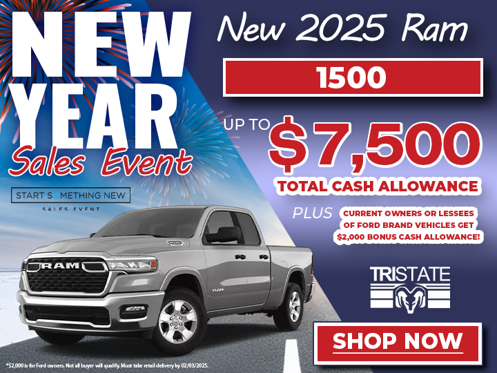 TriStateCDJR's tweet photo. Power, performance, and innovation—the 2025 Ram 1500 has it all. 🚛💪 Built to take on any challenge with style and strength. 🌟 #Ram1500 #2025Ram #BuiltToServe #RamTough #TruckLife https://t.co/tawI0keO6s https://t.co/jGmrHZy95W