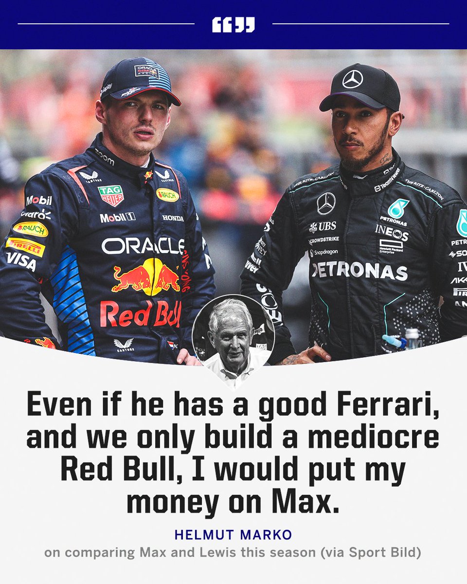 Helmut Marko is backing Max over Lewis this season 👀