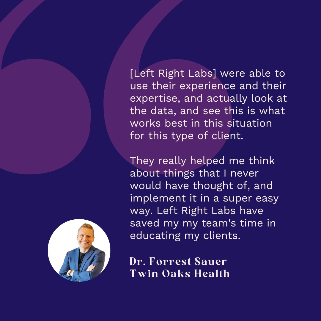 LeftRightLabs's tweet image. Dr. Forrest knew what he wanted. In Left Right Labs, he found a personalized experience, a branding agency who really "gets" the wellness space, and the attention to detail his business deserved.