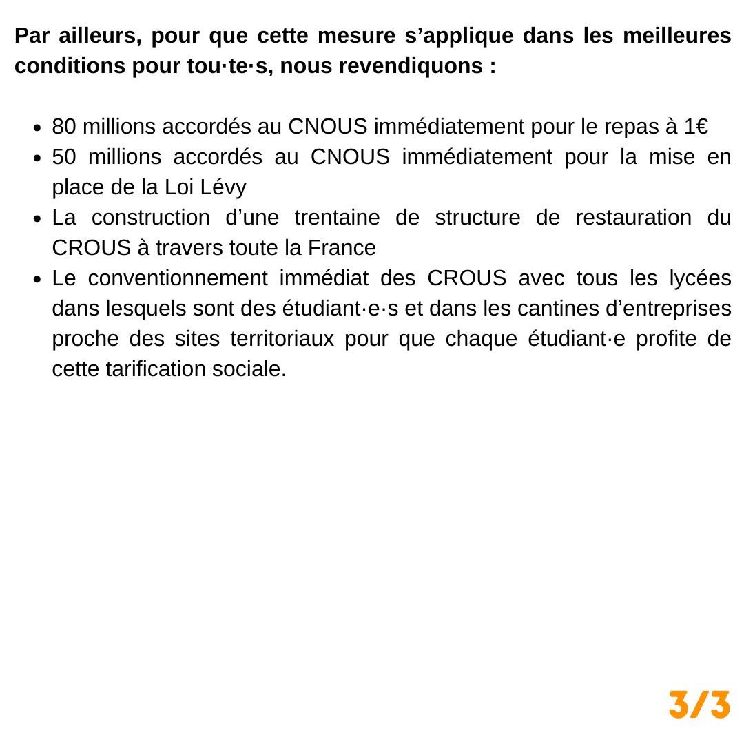 4 ans après sa suppression, le repas à 1€ pour tou•te•s est adopté a l’Assemblée nationale ! 

C’est une victoire majeure pour lutter contre la précarité étudiante ! 

Merci <a href="/KelouaF/">Fatiha Keloua Hachi</a> !