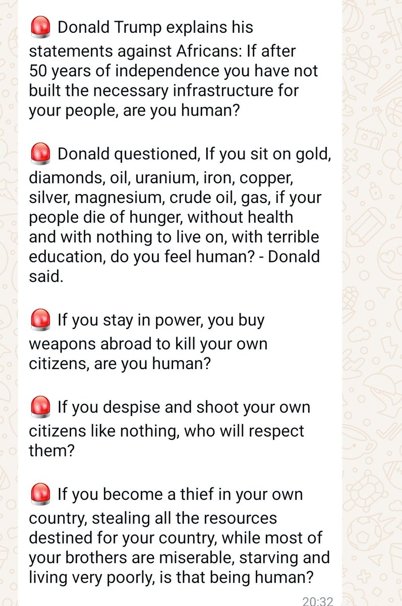 I ALMOST CRIED WHEN I UNDERSTOOD WHY TRUMP DIDN'T INVITE ANY AFRICAN LEADER AT HIS INAUGURATION: At a press conference held in Washington, at the White House, Trump made profound statements against African leaders. #CrySA