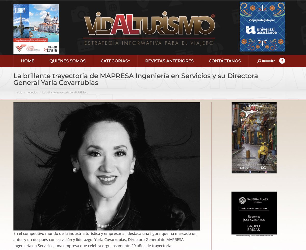 Nuestro agradecimiento a <a href="/vidalturismo/">REVISTA VIDALTURISMO</a> 

vidalturismo.com/la-brillante-t…