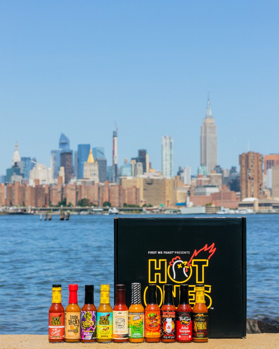 Heatonist's tweet photo. We're celebrating 10 years of Hot Ones! 🔥🍗🔥 We're grateful to our fantastic sauce makers for curating stellar lineups with us each season. Let's look back at recent lineups &amp; reminisce...

What sauces do you want to see in the future?

#StaySpicy #HotOnes #10thAnniversary https://t.co/f7MKmz8Zot
