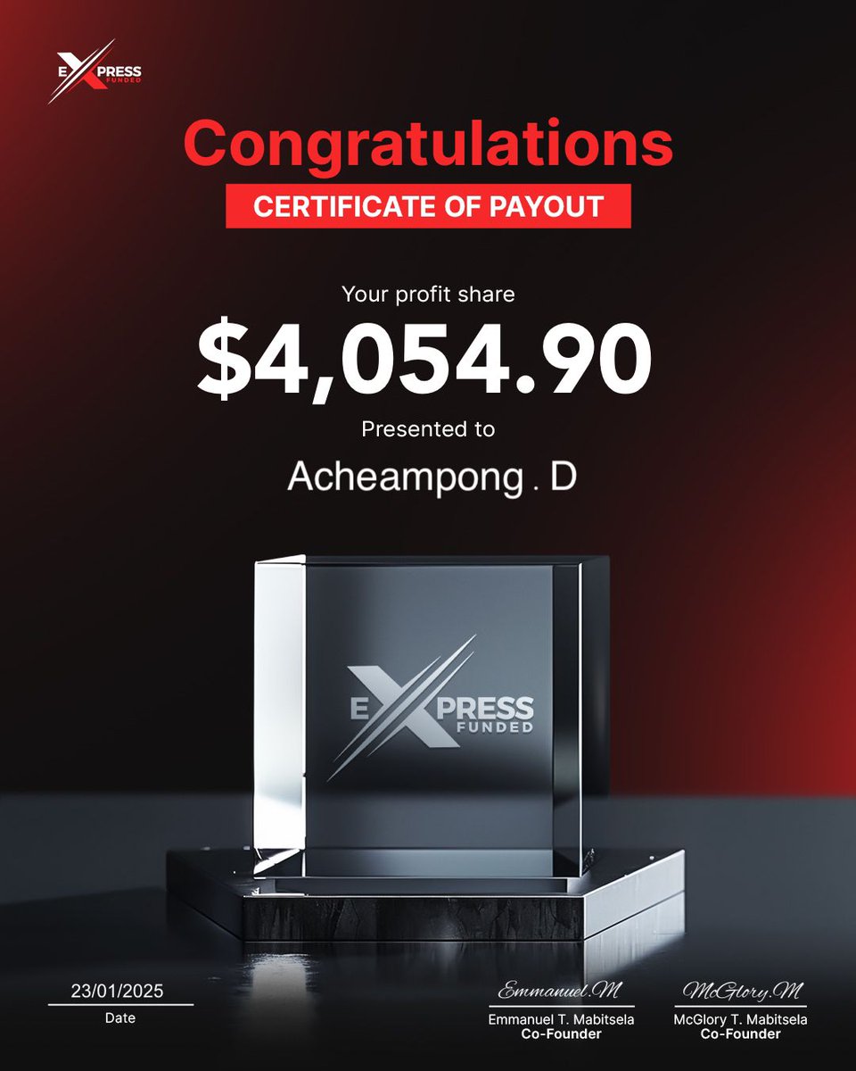 lovescalping's tweet photo. Hard work pays off! This massive payout is a testament to our dedication. Let's raise a glass to success! 🍻 Thanks @thapelogoat @emznolimits All raise to @Expressfunded https://t.co/ybrqWuvXlO