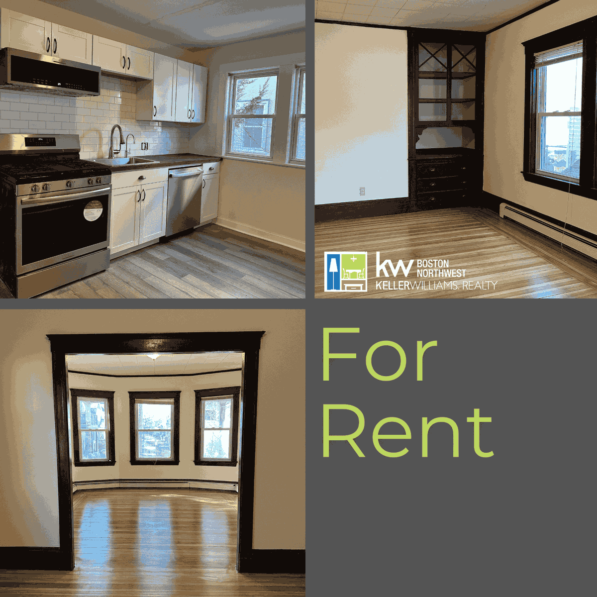 For Rent | Spacious &amp; Convenient in the heart of West Medford. A 2-bedroom/2-bathroom apartment with a newly renovated kitchen. Plus private laundry in the basement and a private deck out back. 🏘️🌷🍳For more photos and details, see my website.  4squaresre.com/for-rent