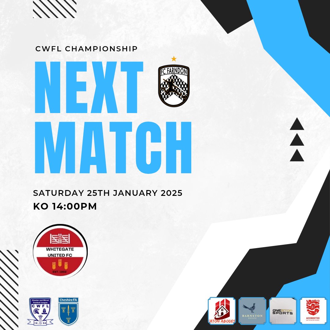 FC Farndon (@fc_farndon) on Twitter photo League action continues this weekend as we return to Cassia Green to face league leaders, <a href="/WhitegateUnited/">Whitegate United</a>.
Hoping to pick up where we left off last weekend and get more points on the table!
#upthefarndon
<a href="/CWFL_Press/">@CWFL-Press</a> League action continues this weekend as we return to Cassia Green to face league leaders, <a href="/WhitegateUnited/">Whitegate United</a>.
Hoping to pick up where we left off last weekend and get more points on the table!
#upthefarndon
<a href="/CWFL_Press/">@CWFL-Press</a>