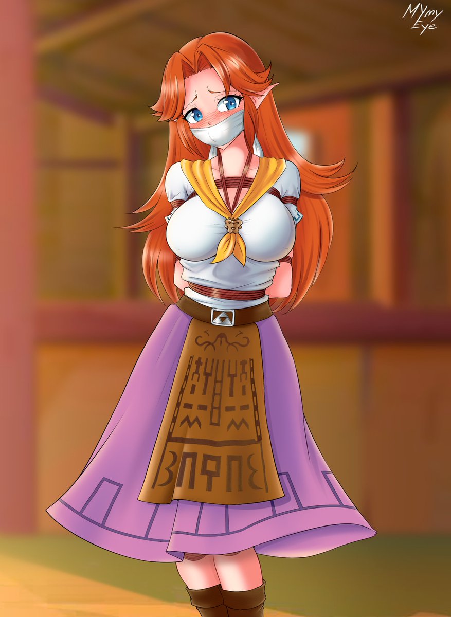 Mymyeye1's tweet photo. Malon (Now completely finished!) (1/2)
I was planning on just doing the sketch for this one but got really greedy with how it would look the final result and here it is! 
Gagging sequence, gags, topless, expressions and bikini variants available on my P4tr30n and F4nb0x! https://t.co/ypgQuRc8cu