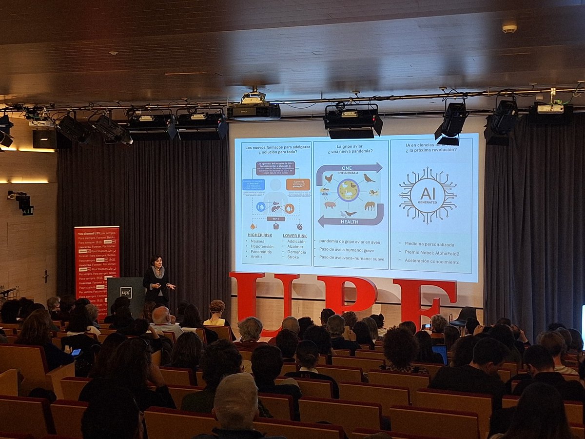 Alumni UPF (@alumniupf) on Twitter photo 🗣️ Juana Díez, directora del Grup de Recerca en Virologia Molecular del Departament <a href="/UPFbiomed/">UPF Medicine and Life Sciences</a>, ens introdueix els elements clau en què ens hem de fixar en ciència i salut:
🔹 Els nous fàrmacs per aprimar: solució per a tot?
🔹 La grip aviar: una nova pandèmia?
🔹 L'aplicació de 🗣️ Juana Díez, directora del Grup de Recerca en Virologia Molecular del Departament <a href="/UPFbiomed/">UPF Medicine and Life Sciences</a>, ens introdueix els elements clau en què ens hem de fixar en ciència i salut:
🔹 Els nous fàrmacs per aprimar: solució per a tot?
🔹 La grip aviar: una nova pandèmia?
🔹 L'aplicació de