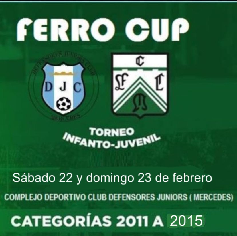 El "Celeste", siempre Convoca grandes eventos Deportivos

Ferro Cup en Defensores Junior .
Se viene el Gran mundialito de Ferro con Sede en Defensores.

No te pierdas ,esta Gran Oportunidad de la Fiesta del Fútbol Juvenil
