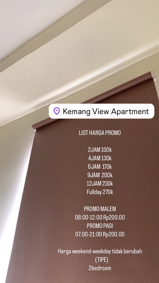 sweecouple97's tweet photo. PROMO😍🥳
Apartemen Bekasi 

#Apartementkemangviewbekasi #SewaApartementMurah #sewaapartemenbekasi #SewaApartementMurahCumaDisini #Bekasi #galaxy #PakuwonMallbekasi #checkin #apartemenmurah #sewatransirapartemen #sewaapartemenharian https://t.co/lUiMbV6jmW