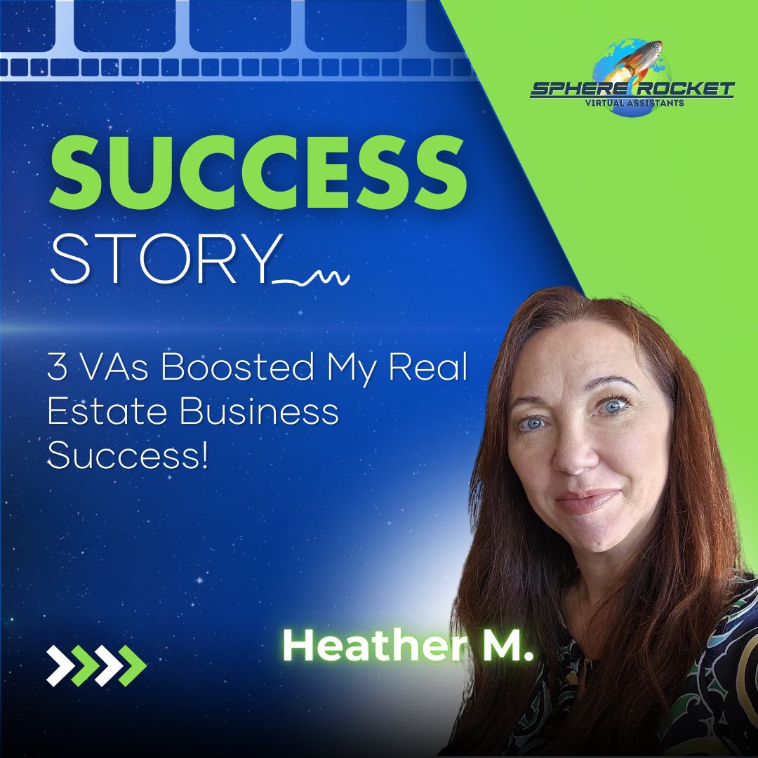 Sphererocketva's tweet photo. Heather M., a realtor, transformed her business with Sphere Rocket VAs. From admin to lead gen, her VAs handle it all—giving her time to focus on closing deals. Her business? Thriving. Stress? Gone. Ready to grow? Visit https://t.co/ME45OAkTF1! 🚀 #VirtualAssistants #SuccessStory https://t.co/M6t3Bh1Tct