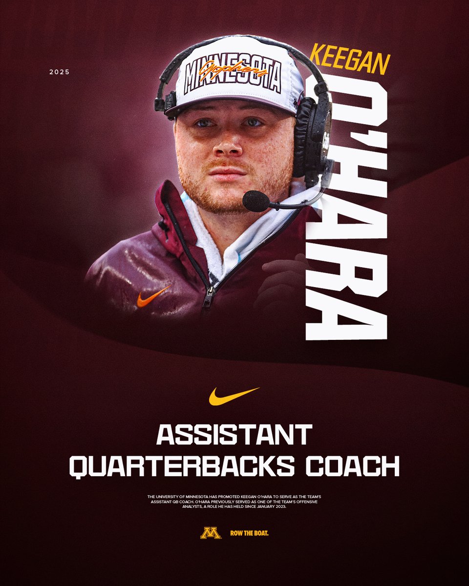 Minnesota Football (@gopherfootball) on Twitter photo QB Room Just Got Better 〽️ <a href="/CoachKOHara/">Keegan O'Hara</a> 
#RTB #SkiUMah #Gophers QB Room Just Got Better 〽️ <a href="/CoachKOHara/">Keegan O'Hara</a> 
#RTB #SkiUMah #Gophers