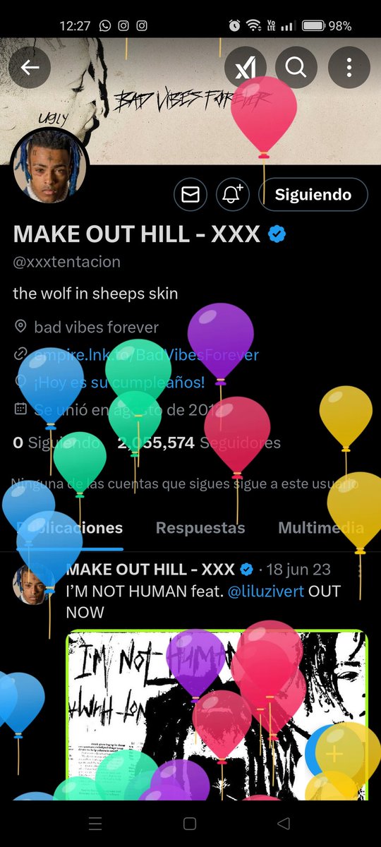 Edsoooonnnn's tweet photo. Happy birthday dear @xxxtentacion we miss you #LLJ🕊️ https://t.co/NxiRKXxGeo