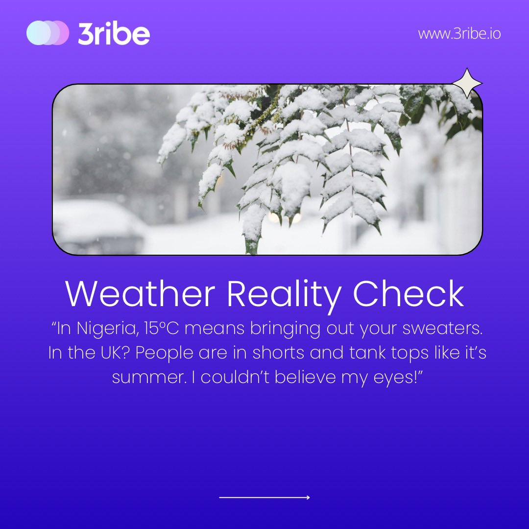 3ribe_io's tweet photo. Moving from Nigeria๐ณ๐ฌ to the UK๐ฌ๐ง often seems like moving to a whole new world and weโve gathered some of the most relatable culture shock experiences.
Which one can you relate to? Even if itโs something else, share with us; we will be in the comments!๐
#3ribe #NigeriansinUK https://t.co/xYaCZOb4rV