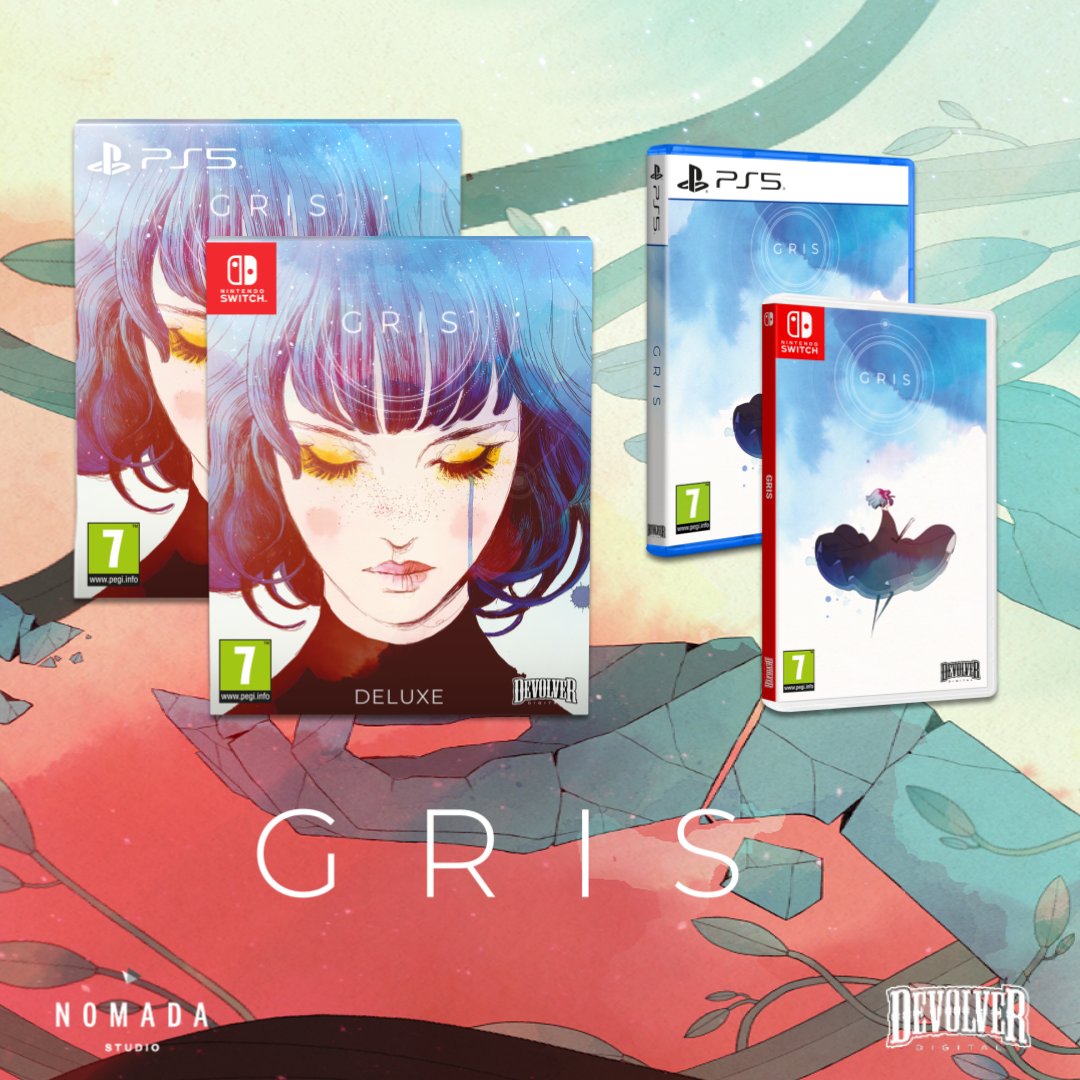nomadastudiobcn's tweet photo. We're happy to announce that GRIS is being re-released in physical format for Switch and PS5 on April 18! 💙 You can now preorder the Standard or Deluxe editions at your preferred retailer. https://t.co/OHaM5NxC0O