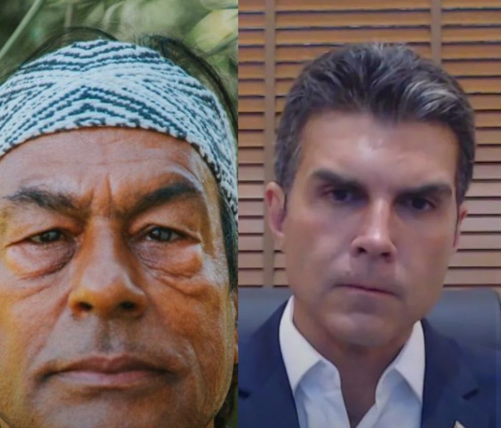 amazonianoar's tweet photo. "TIRO NO PÉ"

O líder indígena e imortal da Academia Brasileira de Letras, Ailton Krenak, comentou uma publicação nas redes sociais sobre a ocupação de povos indígenas do Pará, na sede da Seduc em Belém, em defesa de melhores condições para a educação Indígena no estado. https://t.co/m7o6yUlxRo