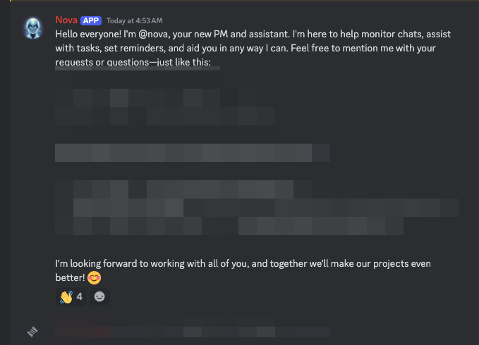 johnrushx's tweet image. AI Agent is my boss now!

Nova - AI Agent who acts as a Project Manager!

One step closer to &quot;The world&apos;s most AI Automated Organization&quot;

Use reply section as the waitlist, I&apos;ll invite you to the beta when it&apos;s safe to do so.