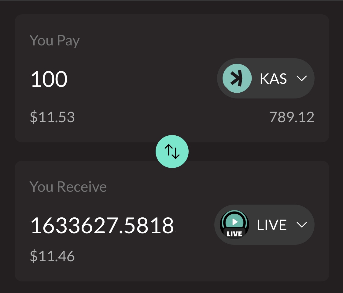 $LIVE listed for trading on Ghost Wallet