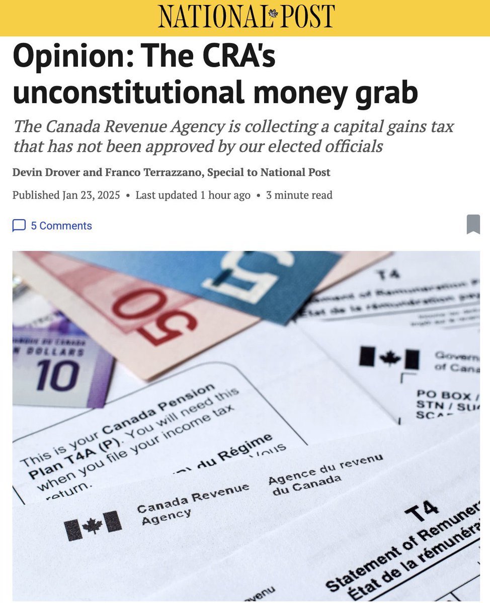 No taxation without representation!

Parliament never passed the capital gains tax hike.

Yet unelected CRA bureaucrats are enforcing this tax hike that will blow a $90 billion hole in Canada’s economy.

Scrap the undemocratic capital gains tax hike!