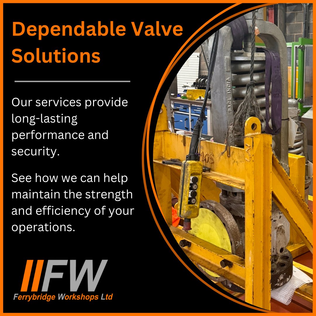 FerrybridgeWork's tweet image. Your Business Deserves Reliable Valve Solutions!

Explore our expert valve services designed to enhance operational performance.

bit.ly/4eVRnk8 

#ValveSolutions #ReliableEngineering #UKIndustry #ValveCare