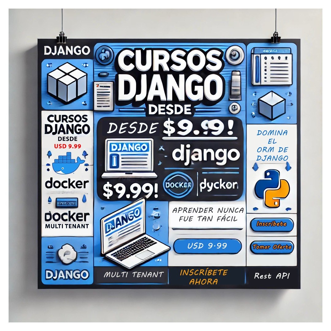 💢Súper Oferta 💰US$ 9.99 | Cursos Desarrollo Web

🧑‍💻Aprende desde desarrollar tu aplicación web hasta a desplegarla a producción con herramientas como #Docker, #Git, Integración Continua y mucho ➕
#django #pythonlearning #PostgreSQL
#PYTHON <a href="/udemy_es/">Udemy en español</a>
 📎 bit.ly/cursos-mejor-p…