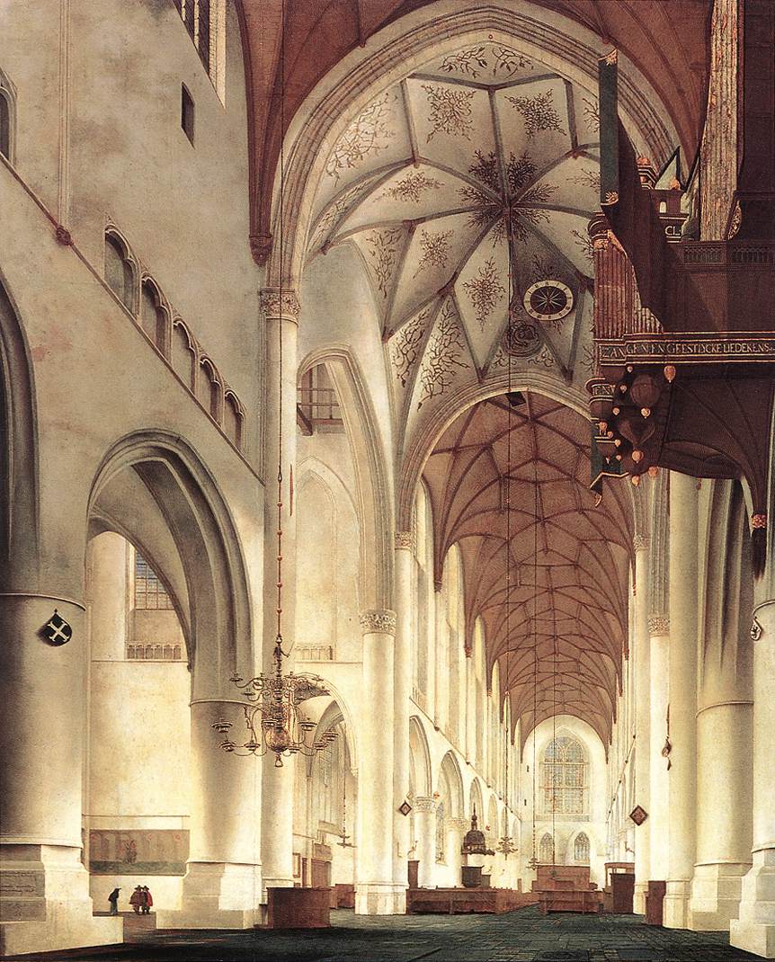 pricasour's tweet photo. Interior of the Church of St Bavo in Haarlem - Pieter Jansz. Saenredam https://t.co/KfYKRAlzr0