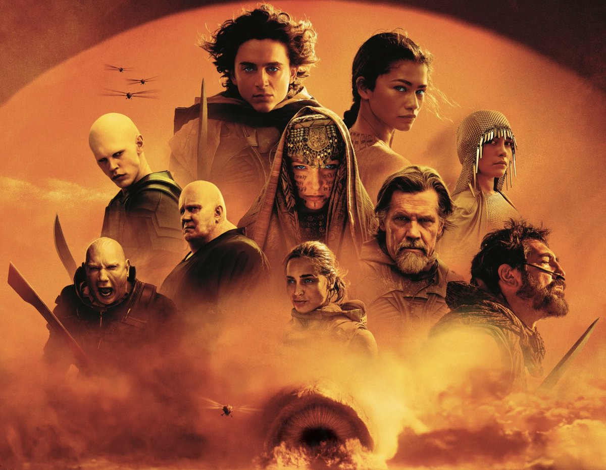 ‘DUNE: PART TWO’ is nominated for 5 #Oscars

• Best Picture
• Best Cinematography
• Best Production Design
• Best Sound
• Best Visual Effects